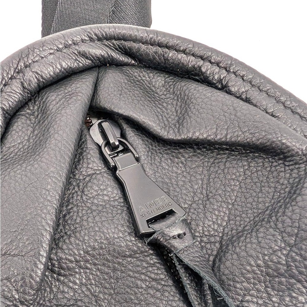 Aimee Kestenberg Tamitha Black Leather Crossbody Bag Matte Black Hardware NWOT - Picture 5 of 9
